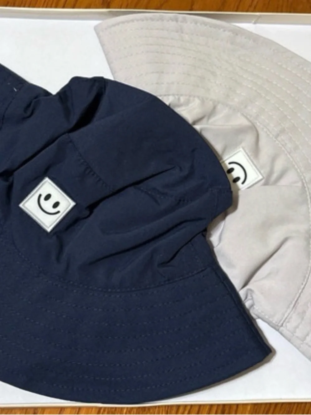 Baby sun hats - Navy & Light gray New in box
